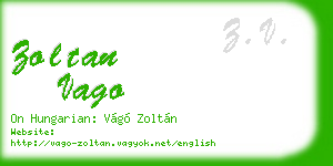 zoltan vago business card